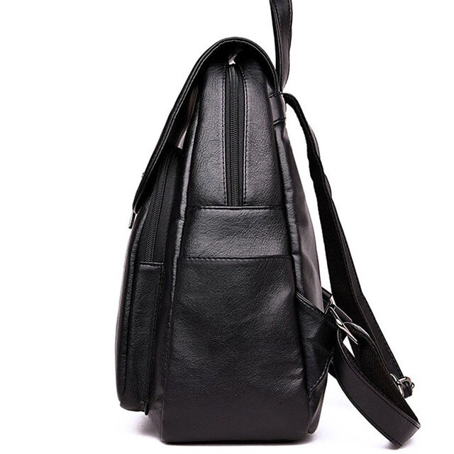 Wysokiej jakości skórzany plecak vintage dla kobiet - kobiety plecak podróżny Sac Dos plecak # g3 - Wianko - 3