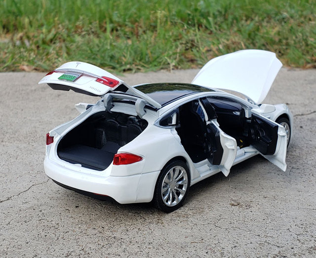 New1:32 Tesla MODEL X MODEL3 - Aluminiowy Model samochodu Diecast dla dzieci (PREZENT) - Wianko - 16