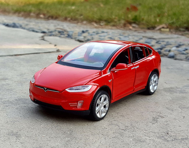 New1:32 Tesla MODEL X MODEL3 - Aluminiowy Model samochodu Diecast dla dzieci (PREZENT) - Wianko - 11