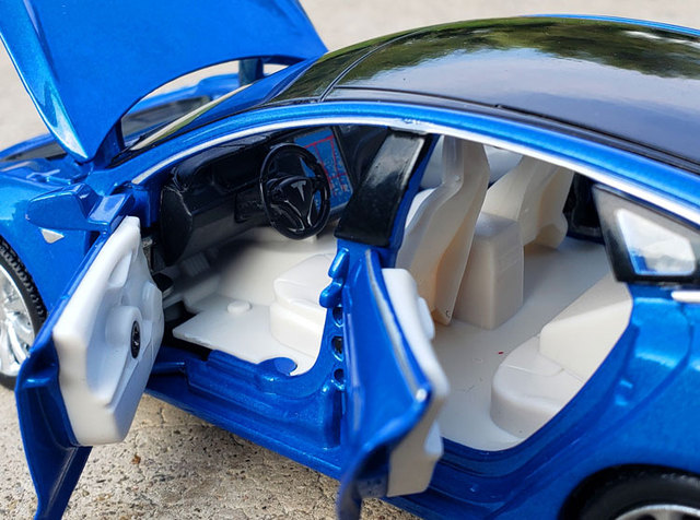 New1:32 Tesla MODEL X MODEL3 - Aluminiowy Model samochodu Diecast dla dzieci (PREZENT) - Wianko - 25