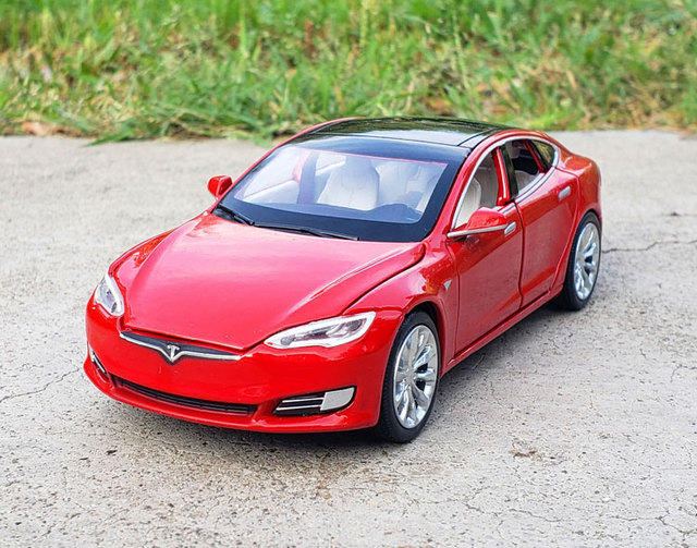 New1:32 Tesla MODEL X MODEL3 - Aluminiowy Model samochodu Diecast dla dzieci (PREZENT) - Wianko - 20