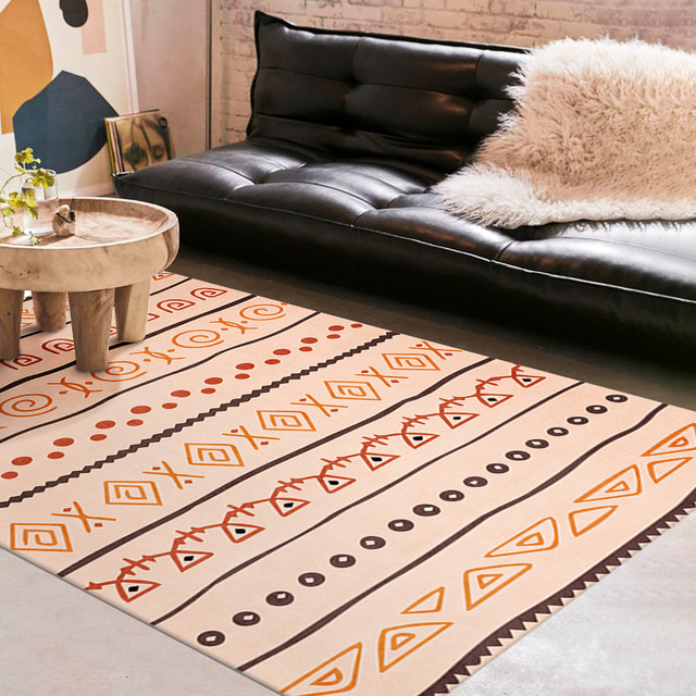 Miękki dywan perski o nowoczesnym geometrycznym stylu do salonu i sypialni - Wianko - 1
