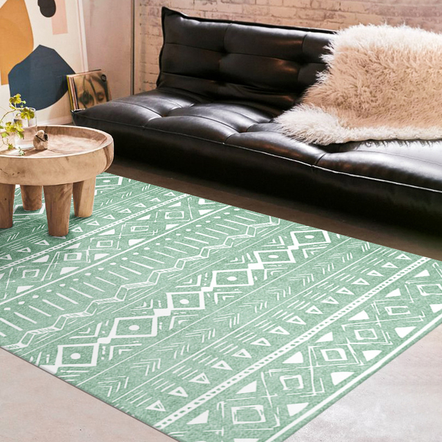 Miękki dywan perski o nowoczesnym geometrycznym stylu do salonu i sypialni - Wianko - 3