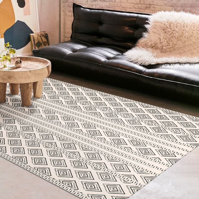 Miękki dywan perski o nowoczesnym geometrycznym stylu do salonu i sypialni - Wianko - 10