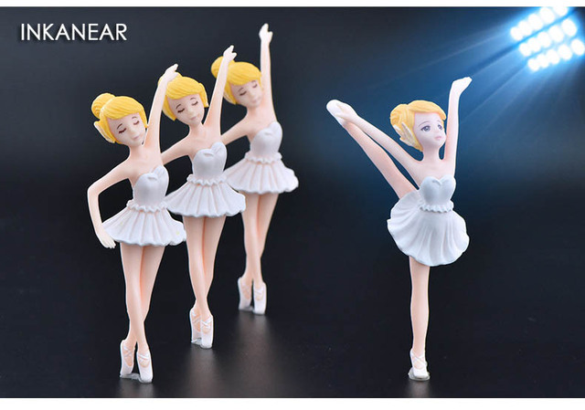 Tancerz baletowy - pamiątka, model dziewczyny w formie lalki, wisiorek miniaturka, ozdoba wnętrza, figurka z tworzywa sztucznego, prezent - Wianko - 4