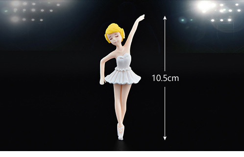 Tancerz baletowy - pamiątka, model dziewczyny w formie lalki, wisiorek miniaturka, ozdoba wnętrza, figurka z tworzywa sztucznego, prezent - Wianko - 5