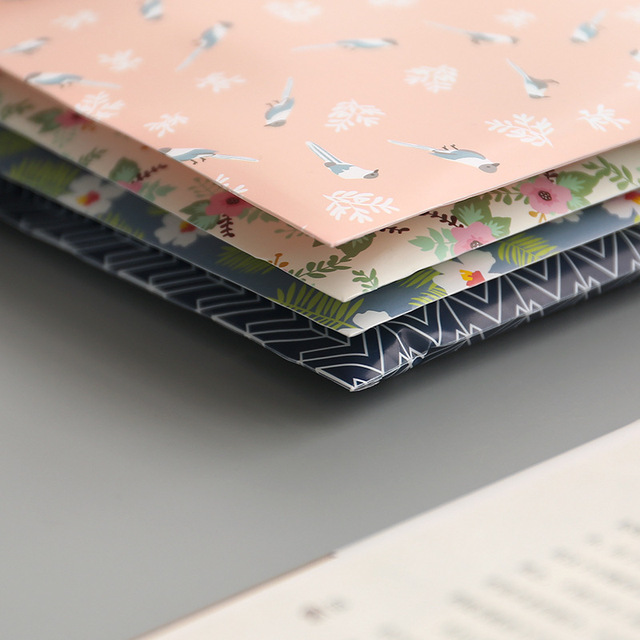 Folder Snap trwały – torba na dokumenty papier A4, kwiatowy wzór - Wianko - 3