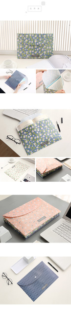 Folder Snap trwały – torba na dokumenty papier A4, kwiatowy wzór - Wianko - 6