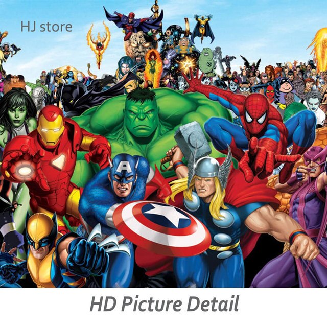 Plakat Avengers Marvel Spiderman na płótnie do dekoracji salonu - Malarstwo Superhero Cuadros - Wianko - 7