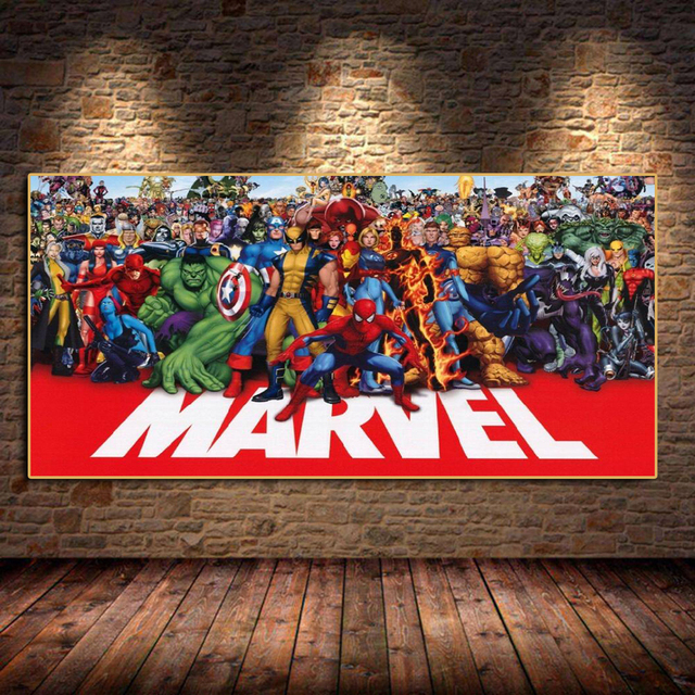 Plakat Avengers Marvel Spiderman na płótnie do dekoracji salonu - Malarstwo Superhero Cuadros - Wianko - 6