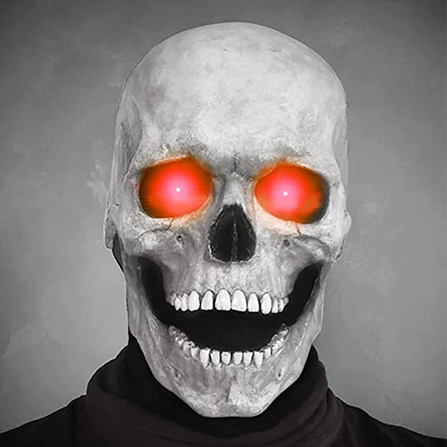 Maska Halloween z ruchomą szczęką na całą głowę - dekoracyjna maska czaszki, idealna na imprezy, cosplay i prezent (2021) - Wianko - 20