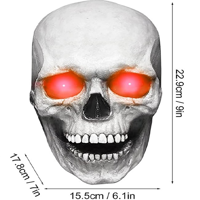 Maska Halloween z ruchomą szczęką na całą głowę - dekoracyjna maska czaszki, idealna na imprezy, cosplay i prezent (2021) - Wianko - 16