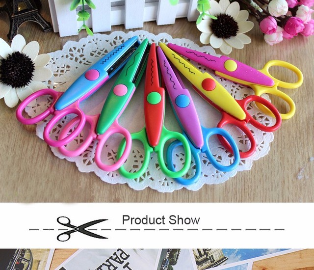 Nożyczki do papieru z tkaniną, 6 sztuk/partia, idealne do projektów scrapbookingowych i wyrobów dekoracyjnych dla dzieci - Wianko - 42