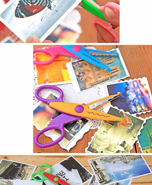Nożyczki do papieru z tkaniną, 6 sztuk/partia, idealne do projektów scrapbookingowych i wyrobów dekoracyjnych dla dzieci - Wianko - 45