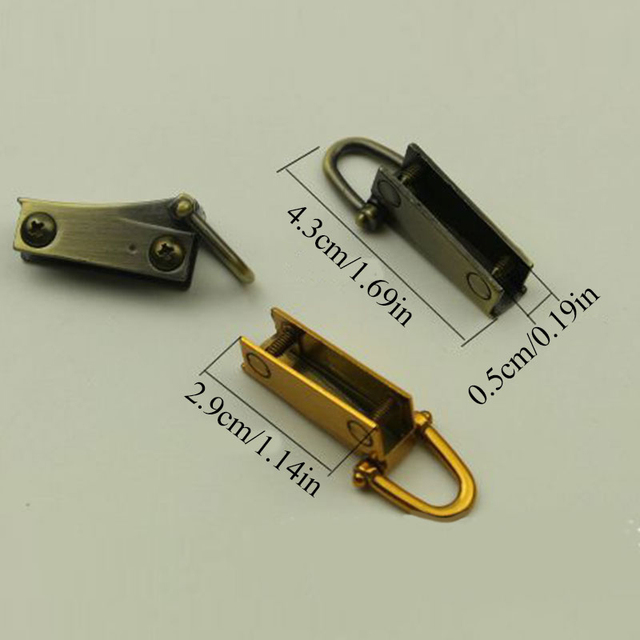 Metalowy klips zapięcie sprzętowe 2 boczny dla majsterkowiczów - złote akcesoria do torebek na ramię (6 kolorów) - Wianko - 2