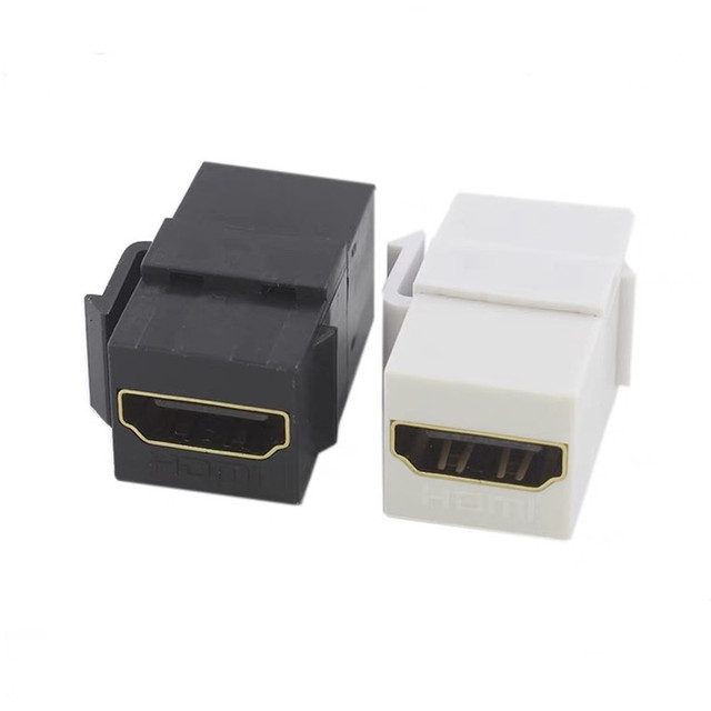 Prosty złączowy łącznik HDMI 1.4 żeński do żeńskiego F/F gniazdo Keystone (białe/czarne) - Wianko - 1
