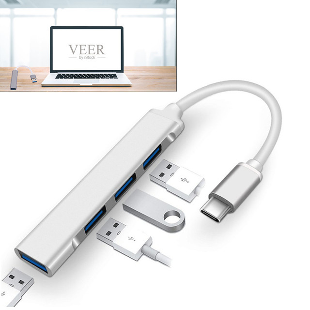 HUB USB 3.0 typu C 3.1 4 Porty OTG dla Lenovo Xiaomi Macbook Pro - Wianko - 3