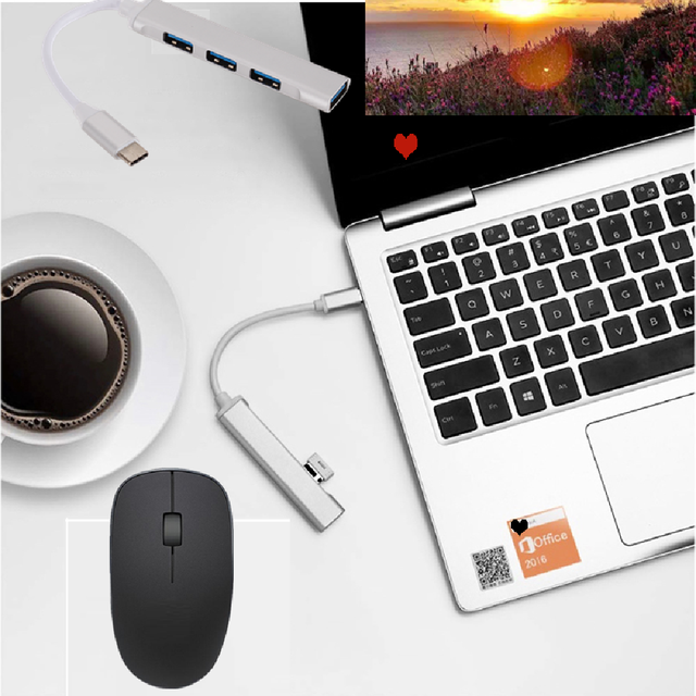HUB USB 3.0 typu C 3.1 4 Porty OTG dla Lenovo Xiaomi Macbook Pro - Wianko - 4
