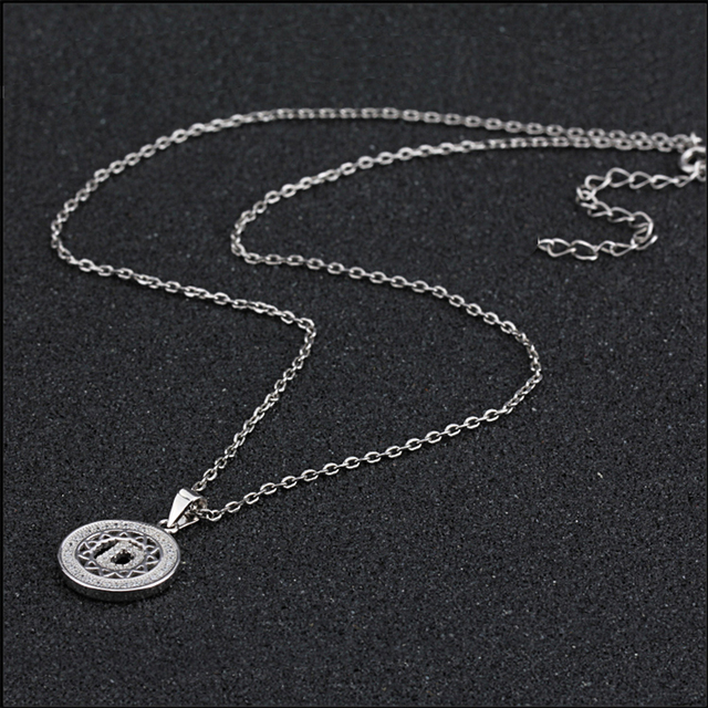 Klasyczny wisiorek D z listem wykonany ze srebra próby 925, ozdobiony czystymi cyrkoniami, biżuteria dla kobiet i dziewcząt - Wianko - 5