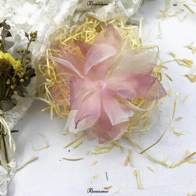 10 jardów Gradient Organza z 3D kwiatami - koronkowe wykończenia do DIY, handmade obuwia, damskich kapeluszy i ozdób do ciast - Wianko - 13
