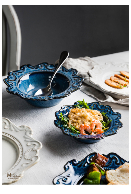 Stylowy zestaw ceramicznych talerzy i misek - idealne na sałatki i owoce - Wianko - 10