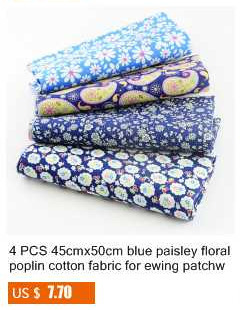 Tkanina bawełniana niebieska z wzorem róż w stylu diagonal, do szycia lalki, scrapbookingu i odzieży - Wianko - 195