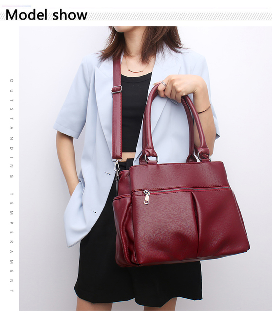 Nowa moda! Wysokiej jakości, luksusowa torba Sac A Main - dużej pojemności, plisowana, ze skóry Pu - Wianko - 6