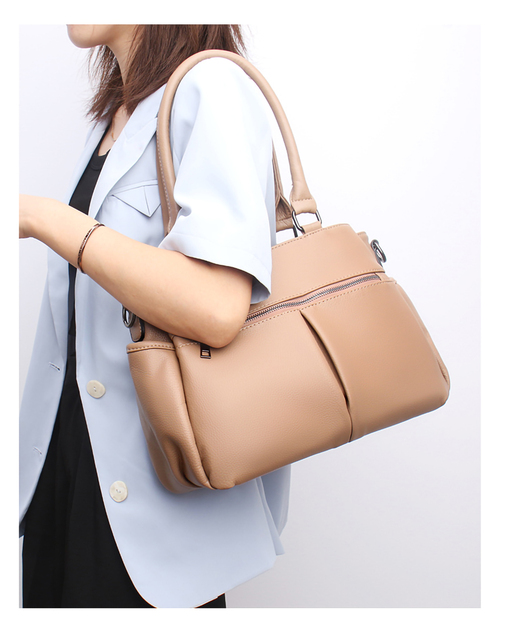 Nowa moda! Wysokiej jakości, luksusowa torba Sac A Main - dużej pojemności, plisowana, ze skóry Pu - Wianko - 8