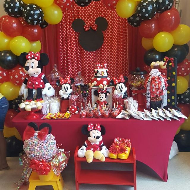 Zestaw dekoracji imprezowych Mickey i Minnie Baby Shower dla chłopca i dziewczynki - Wianko - 2