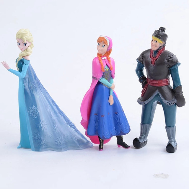 Figurki Disney Mrożone - Anna, Elsa, Kristoff, Sven, Olaf, zestaw 5 sztuk - Wianko - 5