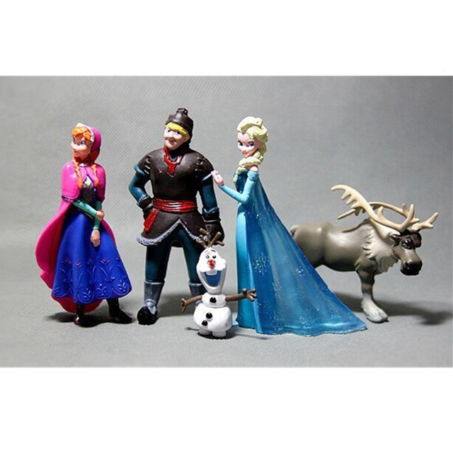 Figurki Disney Mrożone - Anna, Elsa, Kristoff, Sven, Olaf, zestaw 5 sztuk - Wianko - 2