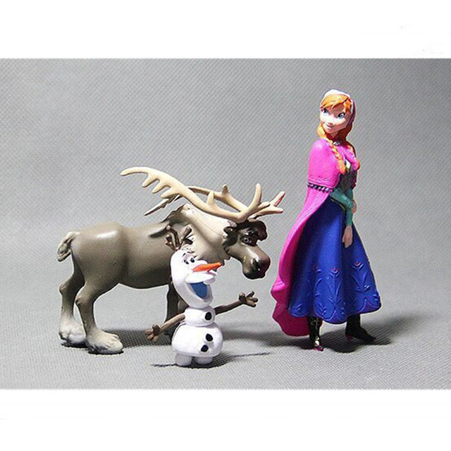 Figurki Disney Mrożone - Anna, Elsa, Kristoff, Sven, Olaf, zestaw 5 sztuk - Wianko - 4