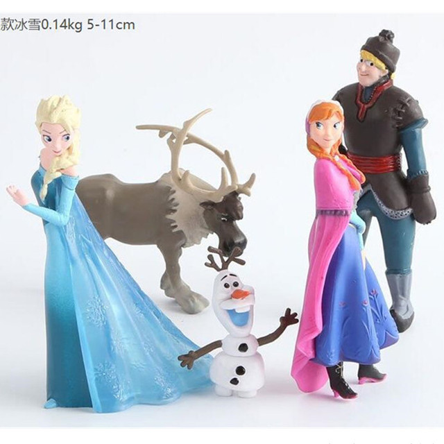 Figurki Disney Mrożone - Anna, Elsa, Kristoff, Sven, Olaf, zestaw 5 sztuk - Wianko - 6