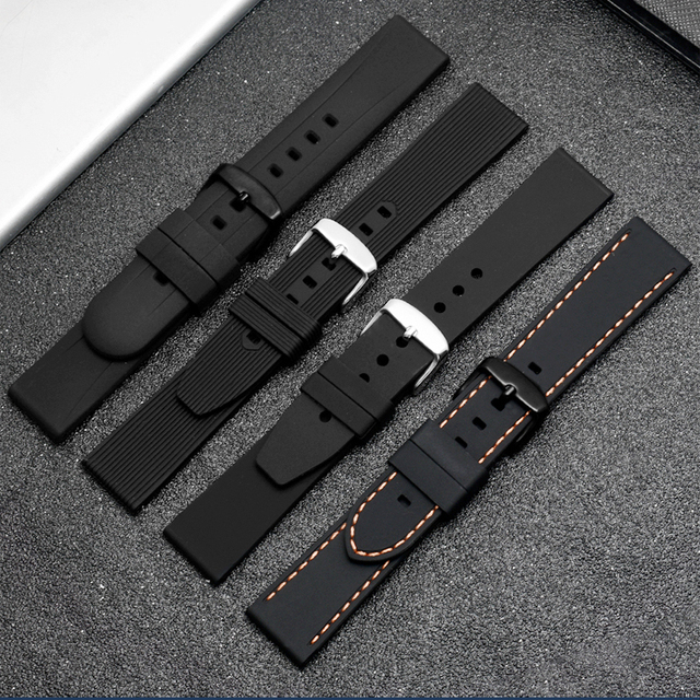Nowy, oddychający pasek silikonowy do zegarka sportowego na świeżym powietrzu, dla mężczyzn i kobiet, szerokość: 18mm/20mm/22mm, odpowiedni dla modeli Hua-wei, Mido, Tissot, Omega - Wianko - 7