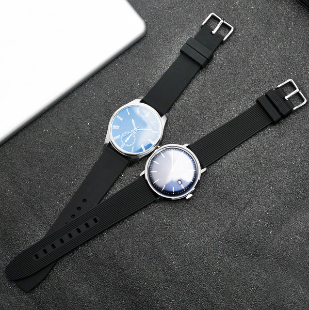 Nowy, oddychający pasek silikonowy do zegarka sportowego na świeżym powietrzu, dla mężczyzn i kobiet, szerokość: 18mm/20mm/22mm, odpowiedni dla modeli Hua-wei, Mido, Tissot, Omega - Wianko - 9