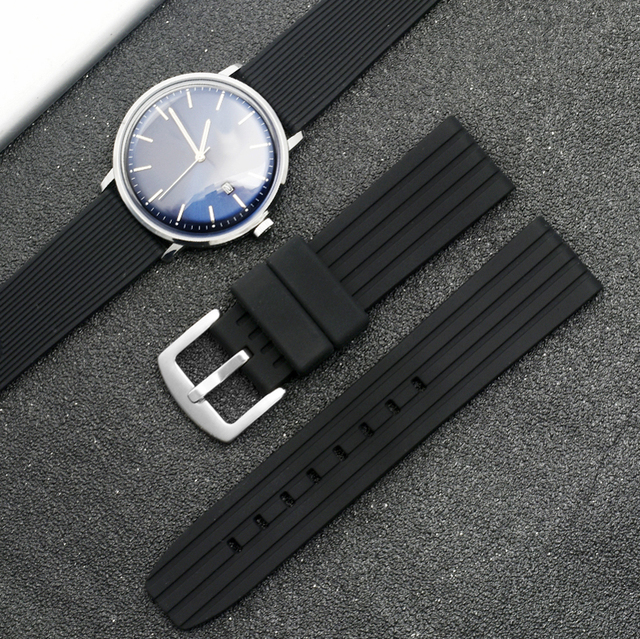 Nowy, oddychający pasek silikonowy do zegarka sportowego na świeżym powietrzu, dla mężczyzn i kobiet, szerokość: 18mm/20mm/22mm, odpowiedni dla modeli Hua-wei, Mido, Tissot, Omega - Wianko - 8