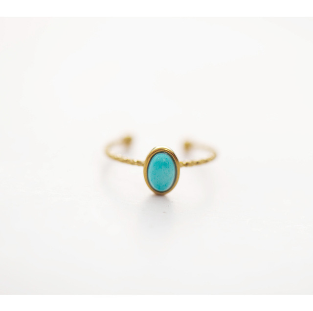 Regulowany pierścień ze stali nierdzewnej z kamieniami Vintage - złoty, cienki, otwarty koło, biżuteria Boho - Wianko - 9