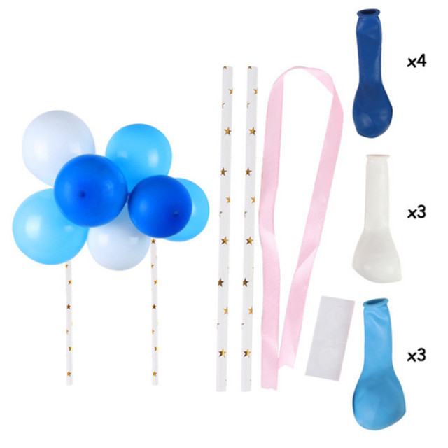 Konfetti do ciasta - zestaw 5 balonów z wykaszarkami, mini lateksowe balony DIY, dekoracje świąteczne i urodzinowe - Wianko - 9