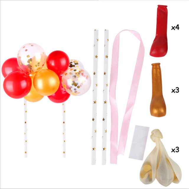 Konfetti do ciasta - zestaw 5 balonów z wykaszarkami, mini lateksowe balony DIY, dekoracje świąteczne i urodzinowe - Wianko - 15