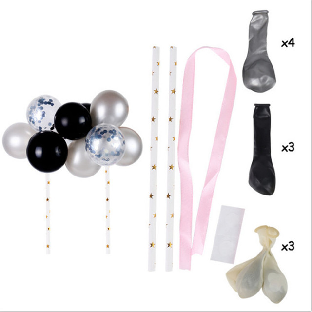 Konfetti do ciasta - zestaw 5 balonów z wykaszarkami, mini lateksowe balony DIY, dekoracje świąteczne i urodzinowe - Wianko - 16