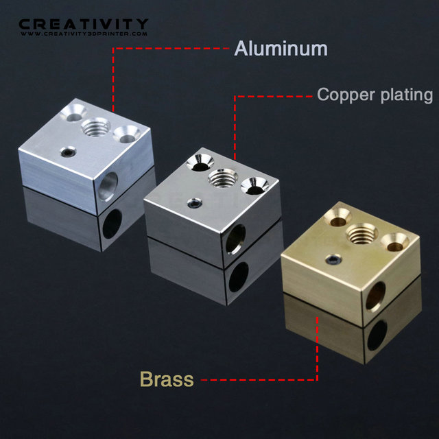 Blok grzewczy MK8 CR10 - wysokiej jakości, miedziowany, z silikonową skarpetą i podgrzewaniem, do drukarki 3D, z mikroszwajcarską głowicą NozzleJ - Wianko - 1