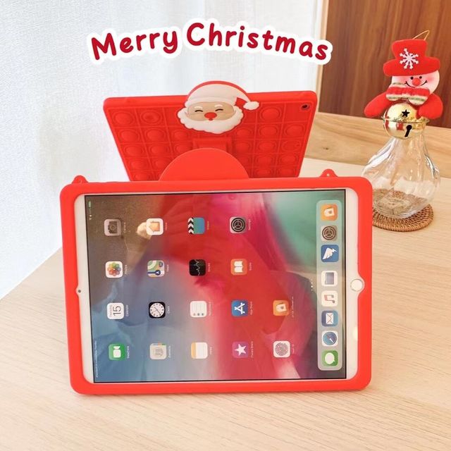 Stojak silikonowy pasek Fidget Case na tablet iPad 8th 9th 10.2 Pro 9.7 10.5 11 Air 2 Mini 6 5 4 3 - obudowa na Boże Narodzenie - Wianko - 32