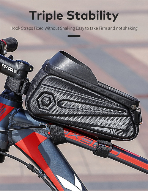 Wodoodporna torba rowerowa WEST BIKING 7.0 Cal z ekranem dotykowym do telefonu, na przednią ramę MTB Road Bike - Wianko - 9