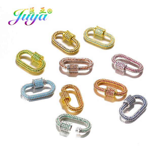 Juya DIY - Zestaw akcesoriów do rękodzieła biżuteryjnego, w tym śruba medalion, klamry i łańcuchy, do własnoręcznego projektowania biżuterii dla kobiet - Wianko - 5