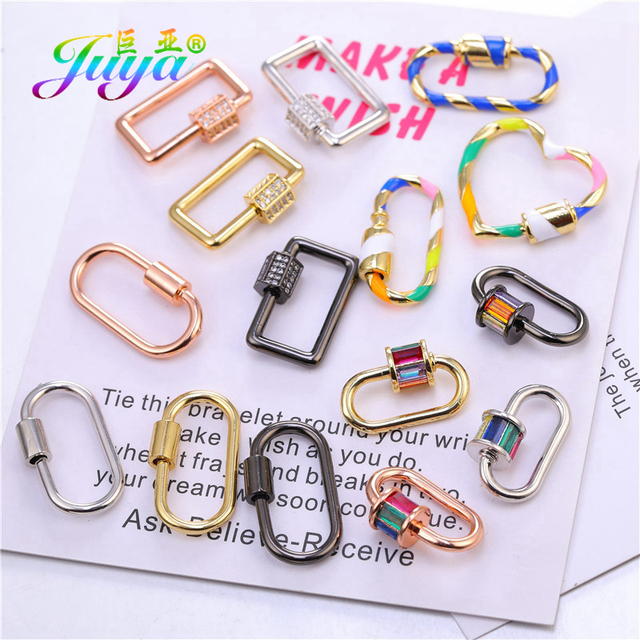 Juya DIY - Zestaw akcesoriów do rękodzieła biżuteryjnego, w tym śruba medalion, klamry i łańcuchy, do własnoręcznego projektowania biżuterii dla kobiet - Wianko - 2