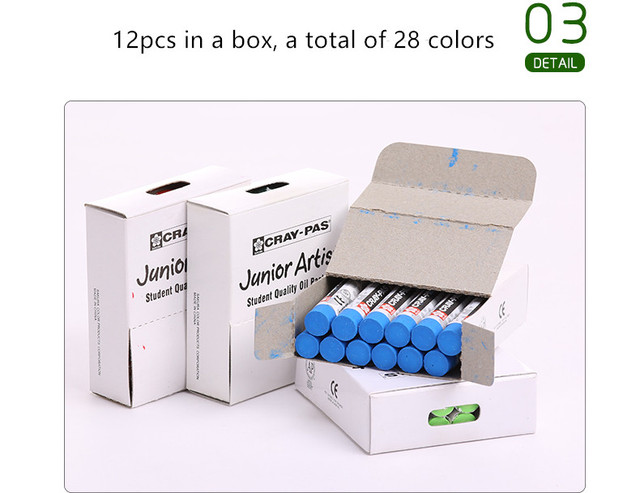 24 kolorowe pastele olejne Sakura Cray-Pas Junior - zestaw 12 sztuk - Wianko - 8