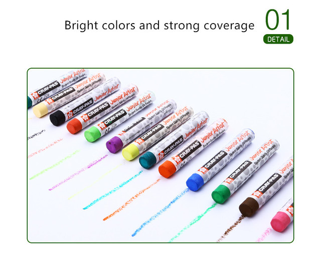 24 kolorowe pastele olejne Sakura Cray-Pas Junior - zestaw 12 sztuk - Wianko - 6