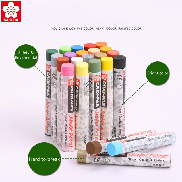 24 kolorowe pastele olejne Sakura Cray-Pas Junior - zestaw 12 sztuk - Wianko - 3