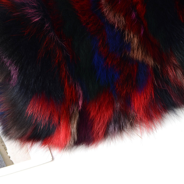 Luksusowa torebka podróżna z autentycznym futrem lisa, idealna na zimowe dni - Wianko - 2