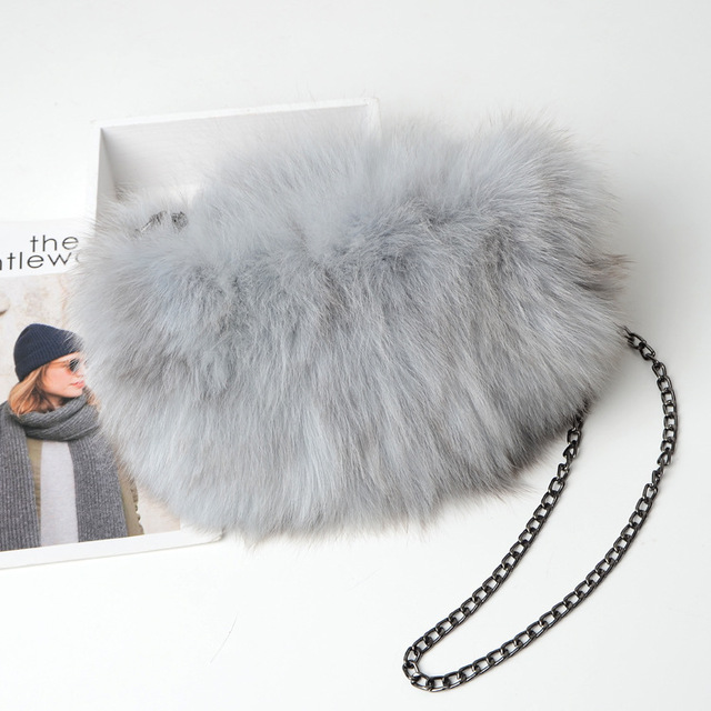 Luksusowa torebka podróżna z autentycznym futrem lisa, idealna na zimowe dni - Wianko - 15
